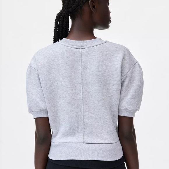 BDG Bliss Puff Sleeve Sweatshirt NWT Size S - Grey - Picture 3 of 8